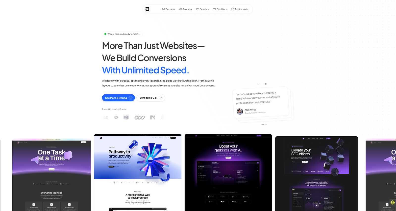 arrow’s website development & design agency